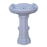 25x18 Big Sterling Set Pedestal Sink - Color: Any Color