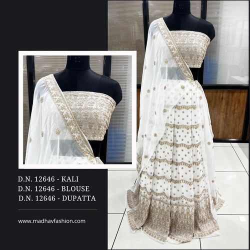 Madhav fashion Dyeable Designer Lehenga fabric