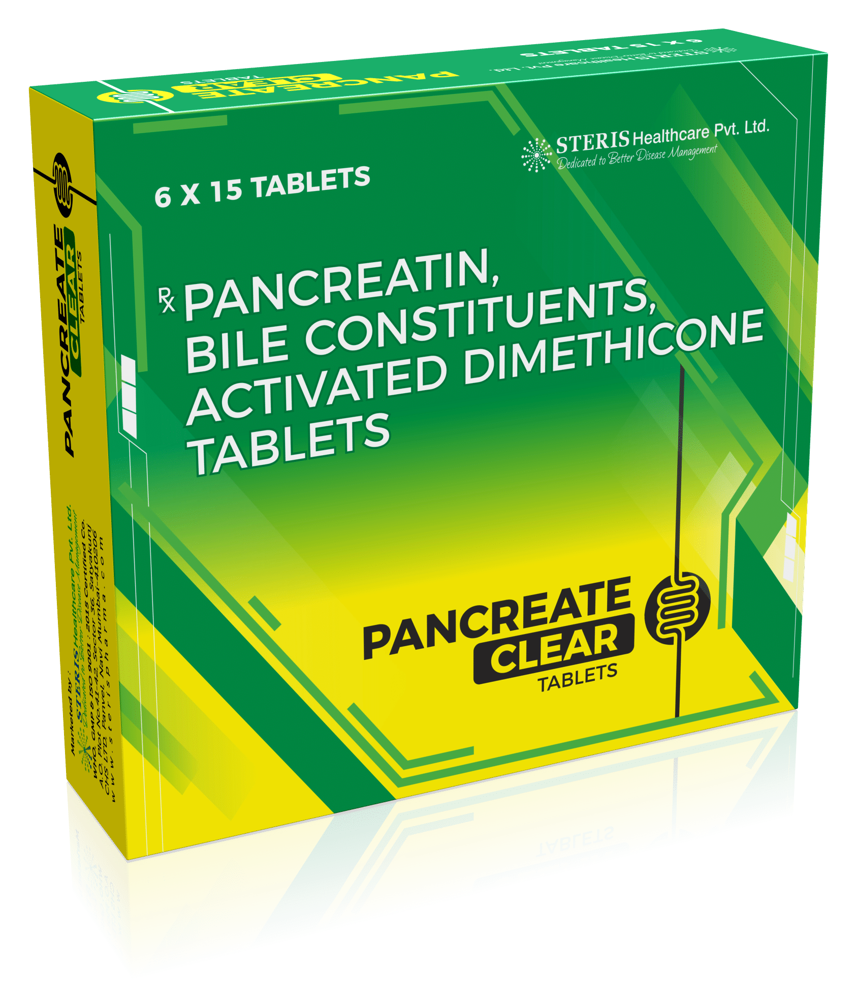 Pancreatin (192mg) . Bile Constituents (25mg), Activated Dimethicone(40mg)