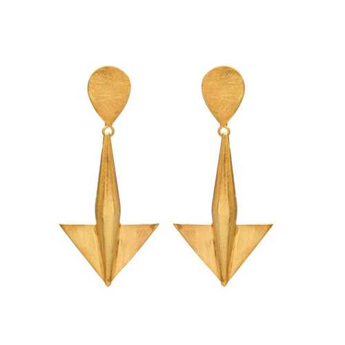 New arrival arrow dangle golden earrings