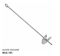 Auger Anchor (baa-101) - High-grade Steel, 1000mm X 100mm, Silver | Hot Dip Galvanized, Corrosion Resistant, Load Capacity 2 Tons