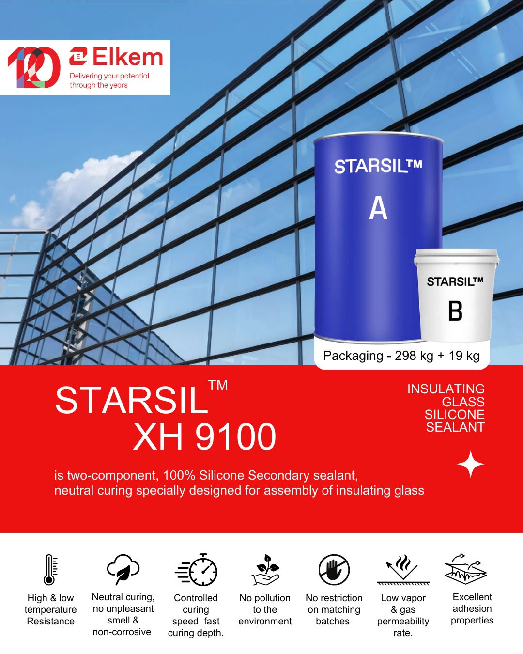 Starsil XH 9100 A+B  IG Glass Insulation Silicone