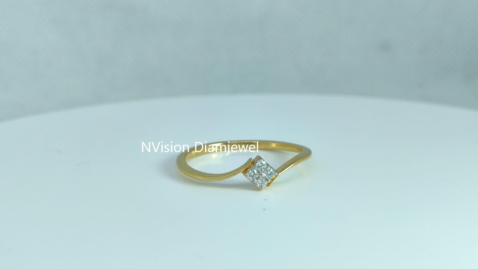 Natural 4 Diamond Millennial light Weight Ring