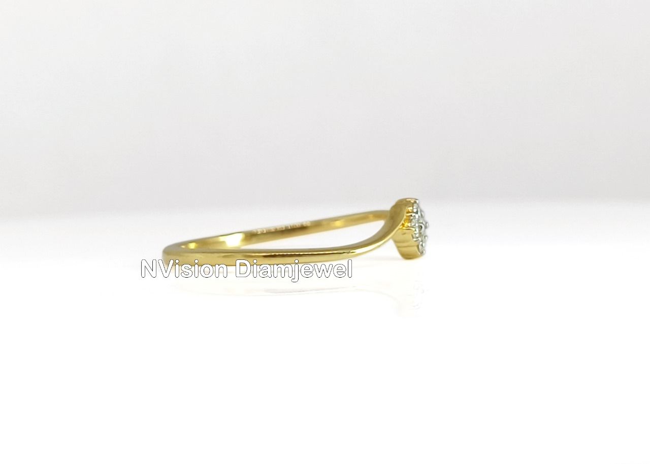 Natural 4 Diamond Millennial light Weight Ring