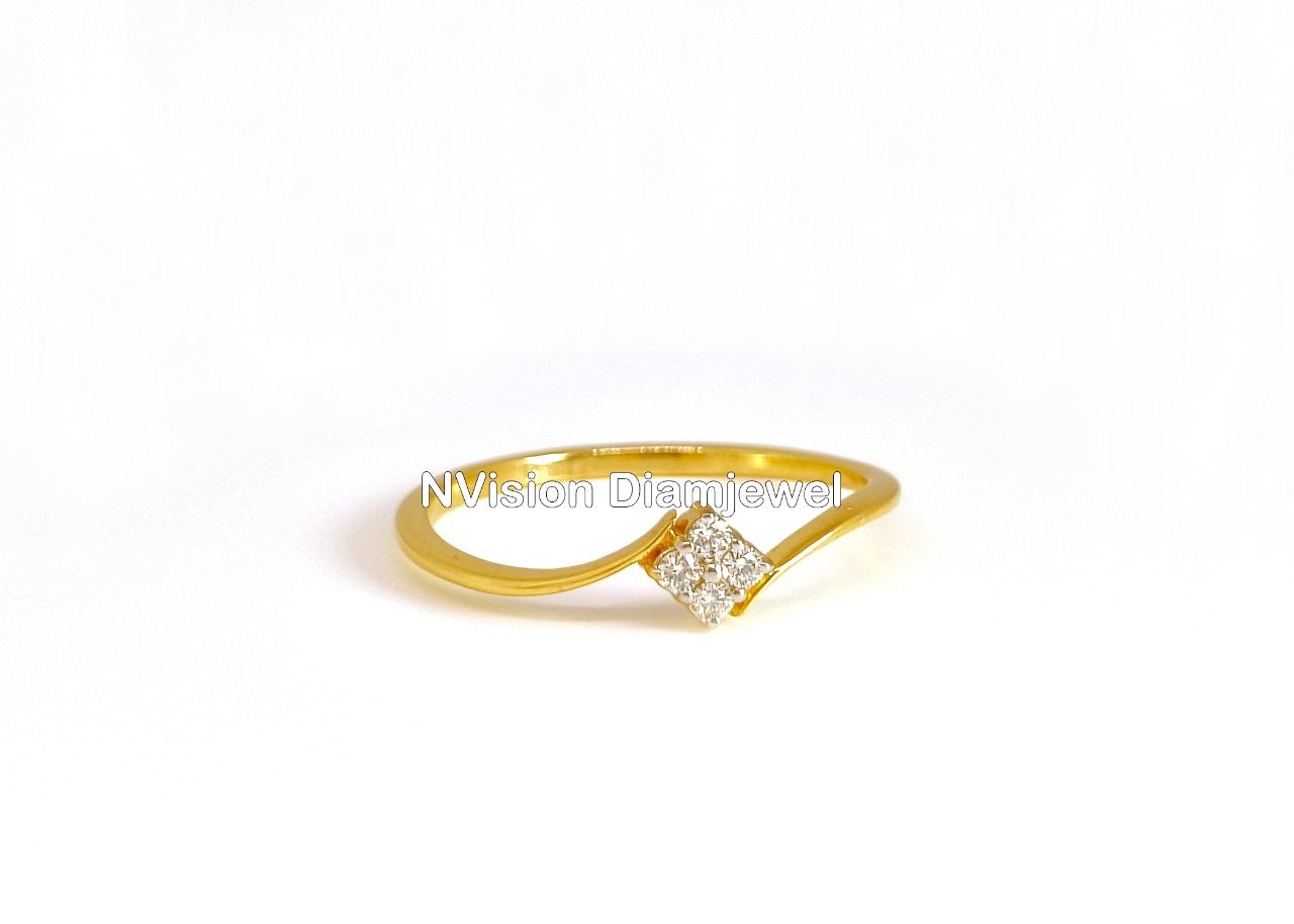 Natural 4 Diamond Millennial light Weight Ring