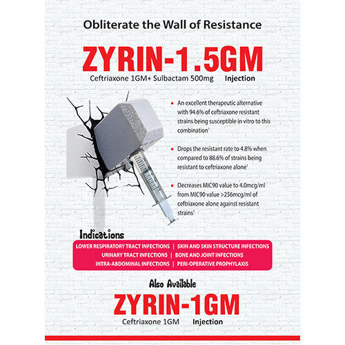 Zyrin-1.5Gm Injection - Physical Form: Liquid