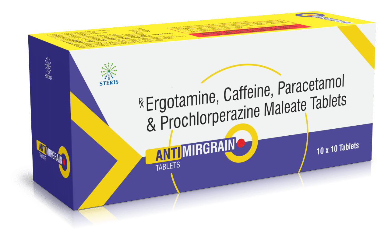 Caffeine , Ergotamine , Paracetamol & Prochlorperazine Maleate Tablets