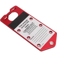 Labelled Tago Lockout Hasp - Color: Re
