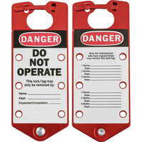 Labelled Tago Lockout Hasp
