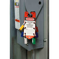 Labelled Tago Lockout Hasp