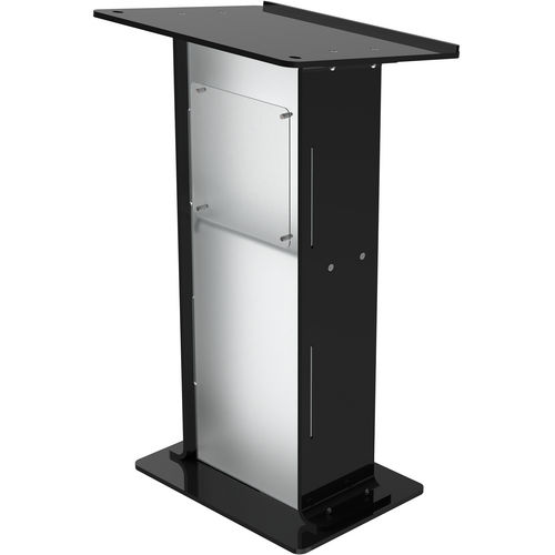 Acrylic Podium Frosted Look Front Panel With Black Side Pillars