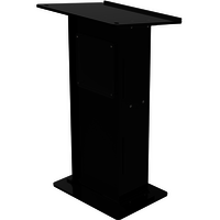 Modern Acrylic Podium Full Black Podium - Acrylic, 120 Cm Height, Glossy Finish | Pre-assembled, Durable, Stylish