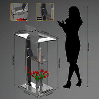 Classic Concepts CCP060 Acrylic Podium Full Black Podium