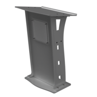 Acrylic Display Podium Full White Podium