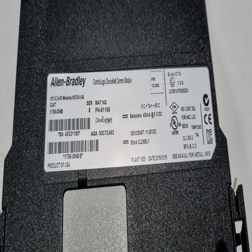 ALLEN BRADLEY 1756-DNB / 1756DNB SER E CONTROLLOGIX DEVICENET COMMS MODULE