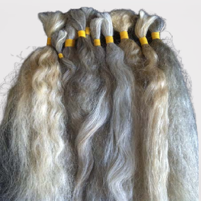 NATURAL GRAY HAIR EXTENSIONS 