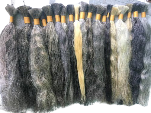 NATURAL GRAY HAIR EXTENSIONS 