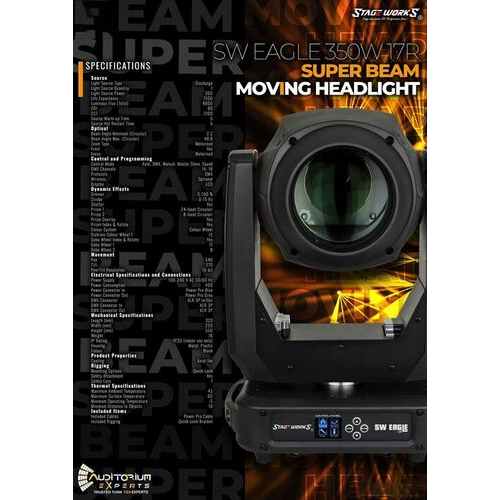 Auditorium SW IP65 Outdoor Mini 380W Super Moving Beam