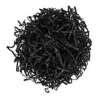 Black Crinkle Paper Fill - Matt Round Style, Various Sizes In Elegant Black