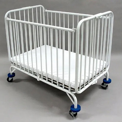 Mild Steel Baby Cot - Color: White