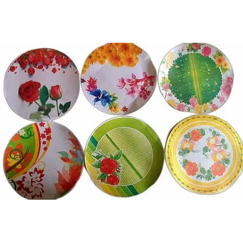 Flower Circle Paper Plate Raw Material - Color: Different Available