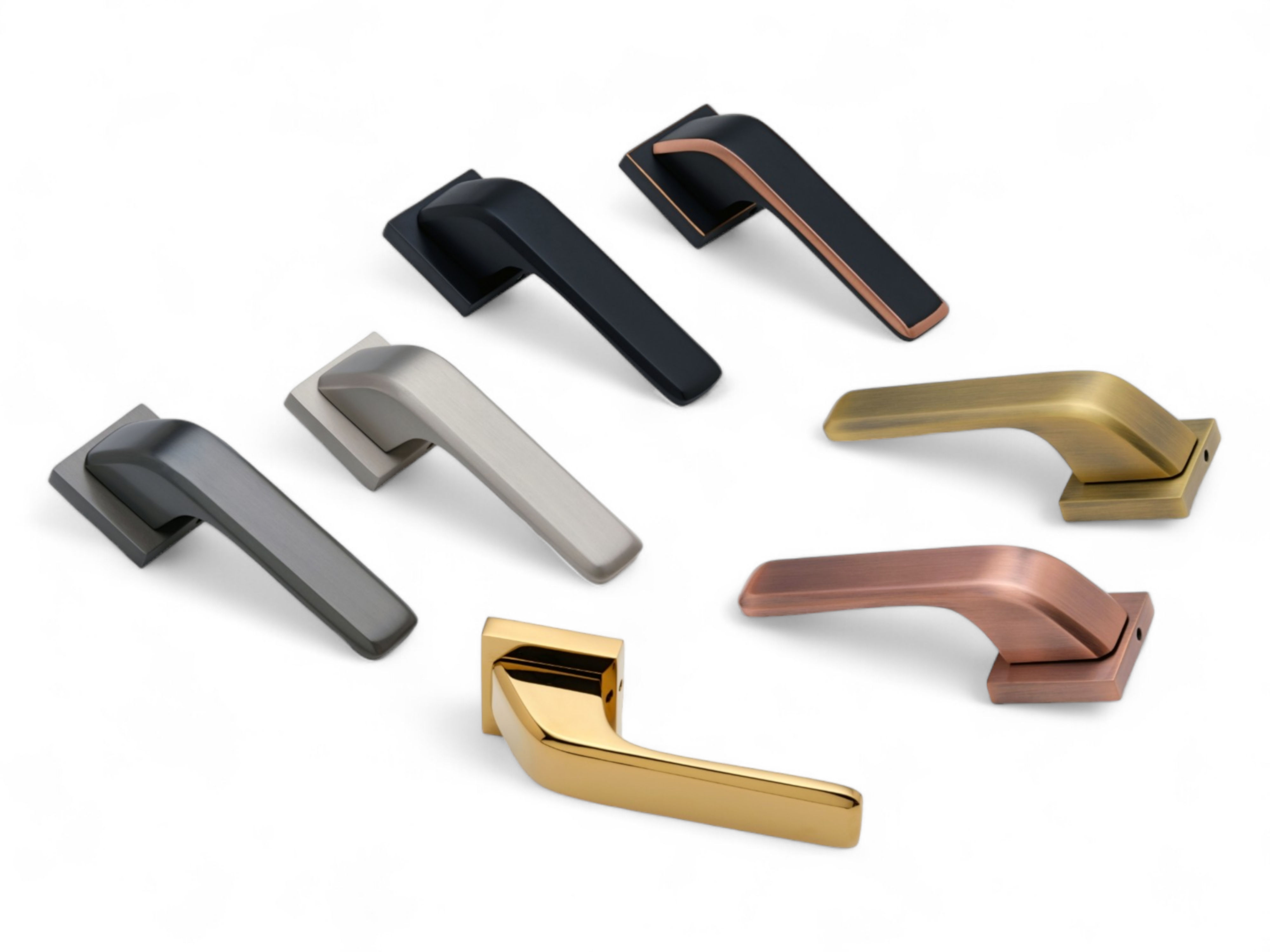 Lever Door Handle Set - Material: Brass