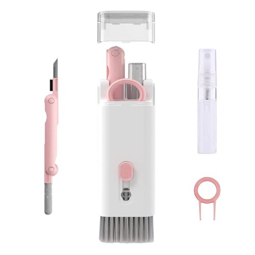 thumbnail image 2 of 4-in-1 Cup Lid Cleaning Brush Kit - Multifunctional Bottle Cleaner With Silicone Brushes (Pink, 2 Pack) 2 of 10