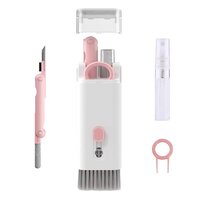 7 In 1 Multifunctional Cleaner Kit - Compact 10x10x10 Cm , Includes Cleaning Pen, High Density Soft Brush, Keycap Buckle For Efficient Device Cleaning