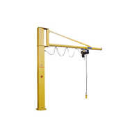 JIB Cranes - Steel, 6 MTR Boom Length, 5000 Kgs Max Capacity, Electric Powered, Yellow | Industrial Usage, 180 to 360 Degree Rotation, 1 Year Warranty