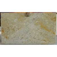 Colonial Gold Granite Slab - 2 Centimeters Thick, Polished Finish, Customizable Size, Elegant Gold Color, Durable Flooring Solution