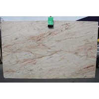 Raw Silk Pink Granite Slab - 3 Centimeter Thick, Polished Finish, Brown Color | Elegant Flooring Solution For Any Space
