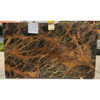 Rainforest Marble Slab - 285 X 175 Cm & 285 X 185 Cm Sizes | Polished Black Natural Stone With Intricate Veining, 20-25 Mm Thickness