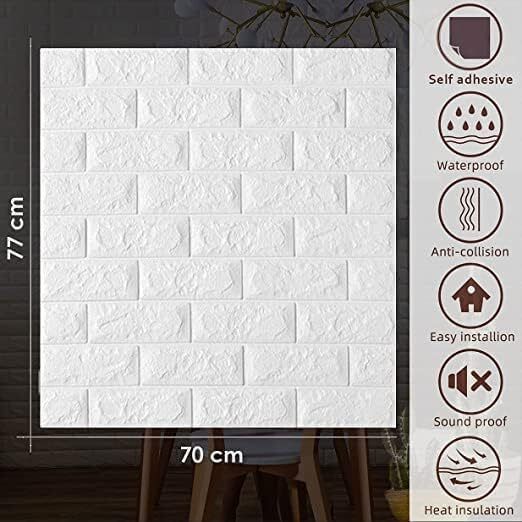 3d White Brick Wallpaper