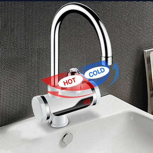 Stainless Steel LED Digital Display Instant Heating Electric Water Heater Faucet Tap Geyser
