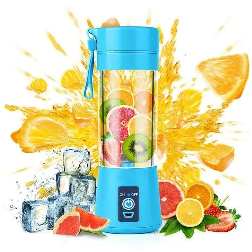 6 Blade Juicer Bottle - Color: Blue