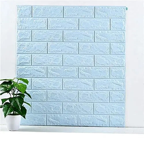 3D Brick Wallpaper Blue - Size: Different Size