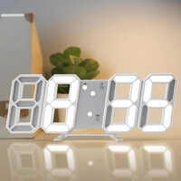3d Led Digital Wall Clock For Home - High-quality Plastic, Different Sizes, Classic White Color | Modern Design, Easy To Mount, No Maintenance Required