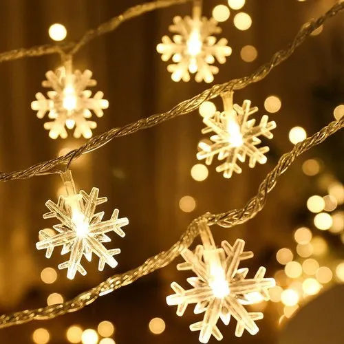 Snowflakes Led String Light - Color: Warm White