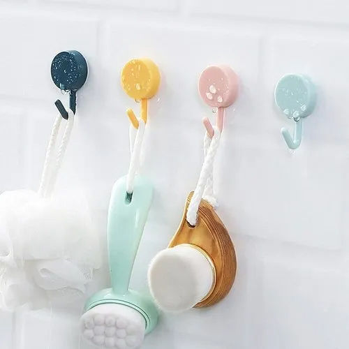 Plastic Self Adhesive Wall Hooks - Install Type: Manual