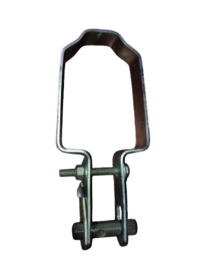 Tensioning Clamp (collar) - Galvanized Steel, Custom Size, Silver/grey, Zinc Plated, Corrosion Resistant, Bolt-on Design