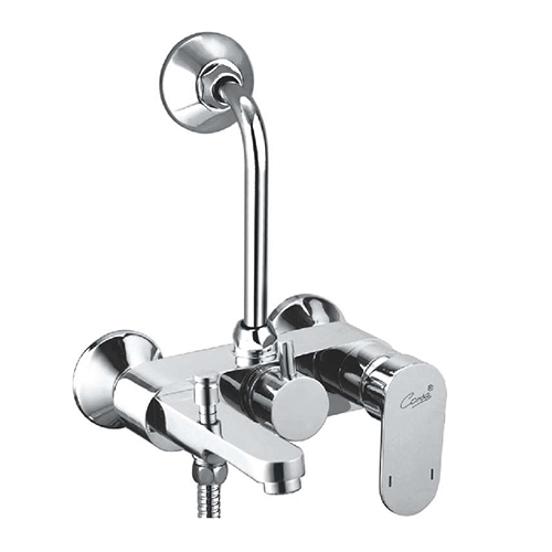 3 In 1 Single Lever Wall Mixer - Color: Silver