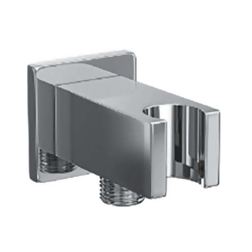 Square Wall Outlet With Holder - Color: Silver