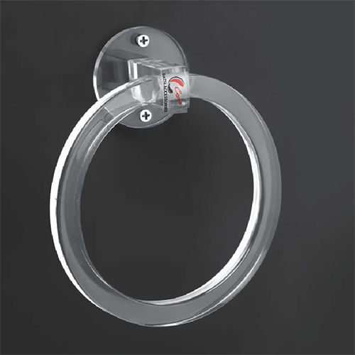 Acrylic Round Towel Ring - Color: Transparent