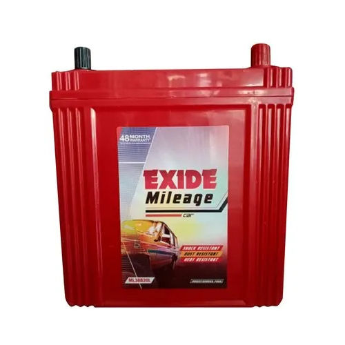 Exide Mileage Car Battery - Battery Capacity: 30 A   50Ah