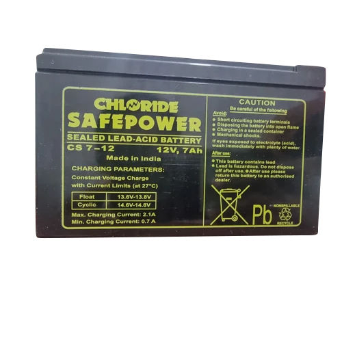 Exide Chloride Safepower 12V 7Ah Smf Battery - Nominal Voltage: 12 Volt (V)