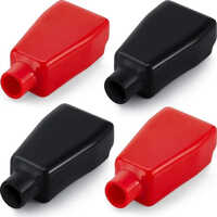 Battery Terminal Cap - Pvc Material, 10mm Thick, 85g, Red & Black | Corrosion Protection, Warranty Included, Universal Fit
