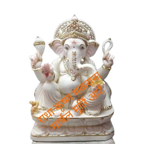 Marble Lord Shri Ganesh Statue - Product Type: Sculpture