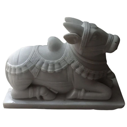 Marble Nandi Maharaj Statue - Product Type: Sculpture