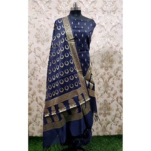 Royal Blue Katan Silk Banarasi Suit