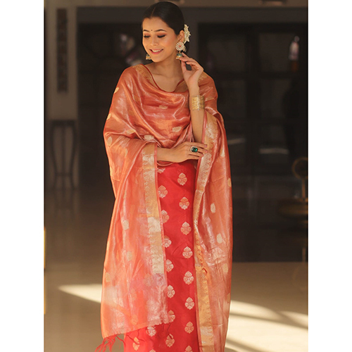 Stylish Mercerised Silk Banarasi Suit